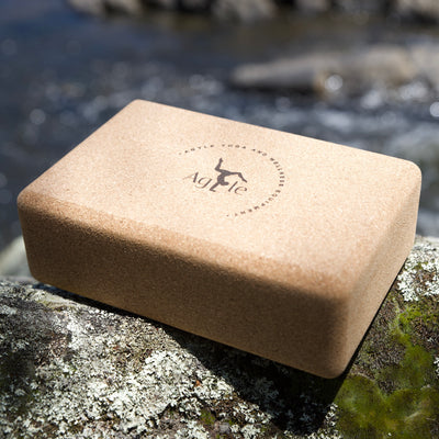 Agyle yoga cork blocks - enhance yoga poses and support balance with these firm, supportive cork yoga blocks.