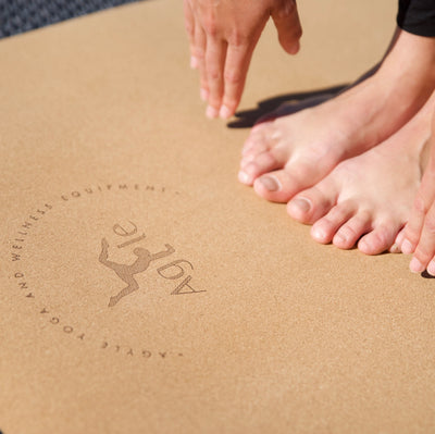 Agyle cork yoga mat - soft, cushioned, grippy and natural cork yoga mats to enhance yoga practice.